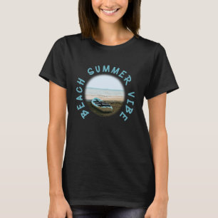 Camiseta Beach Summer Vibes Vacina Humorosamente Dizendo