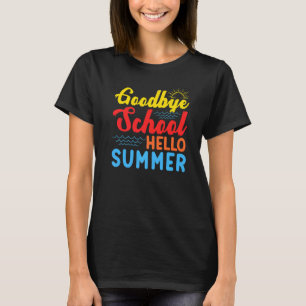 Camiseta Beach Sunset Goodbye School Hello Summer Day