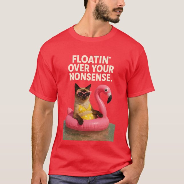 Camiseta Beach themed for Siamese Cat Lovers (Frente)