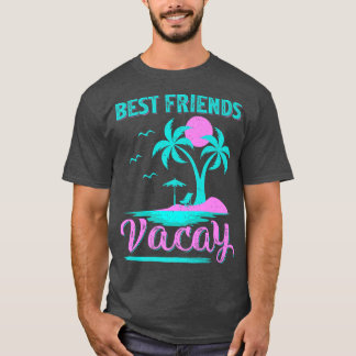 Camiseta Beach Vacation Squad Palm Tree Sunset Best Friend 