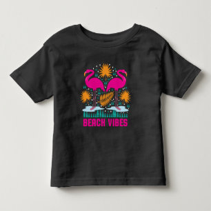 Camiseta Beach Vibes Pink Flamingos-19501