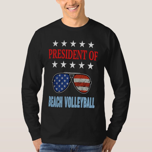 Camiseta Beach Volleyball Accessories  USA Flag Beach Sayin (Frente)