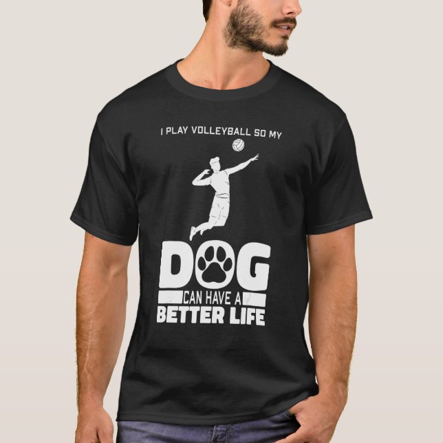 Camiseta Beach Volleyball Dog Vball - Volleyball (Frente)