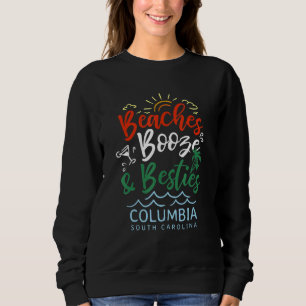 Camiseta Beaches Booze E Besties Columbia Summer Ca Sul