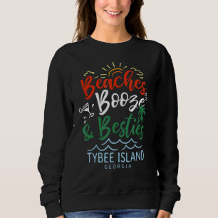 Camiseta Beaches Booze E Besties Tybey Island Summer Geor