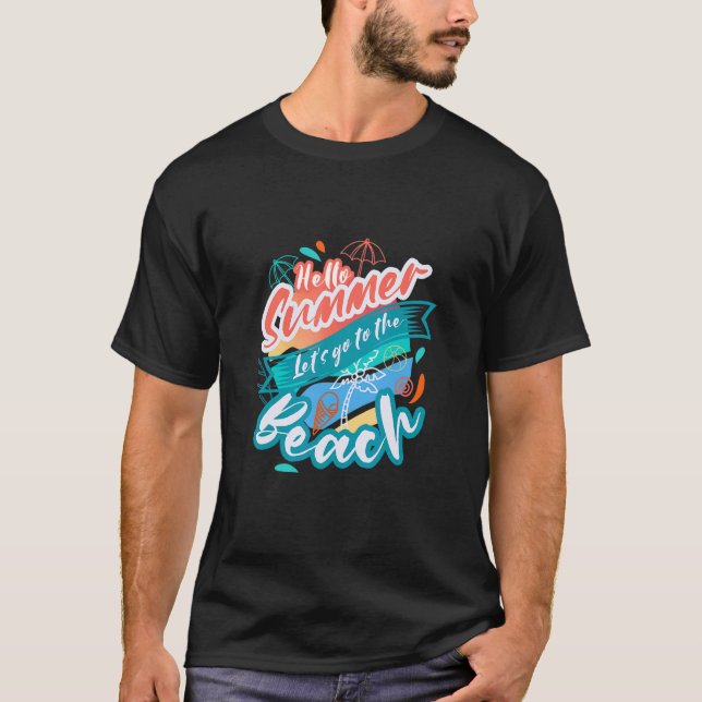 Camiseta Beaches Retro Beach Vacation Verão Cote 1 (Frente)
