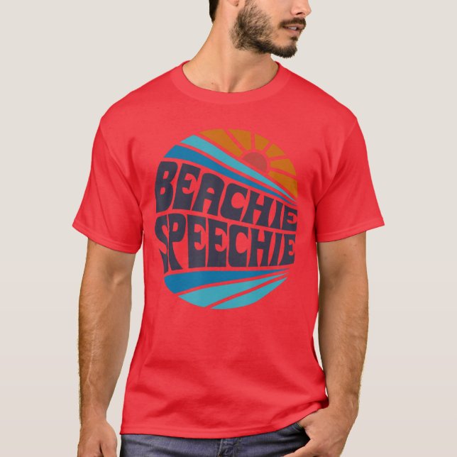 Camiseta Beachie Speechie Speech Therapie Beach Retro Summe (Frente)