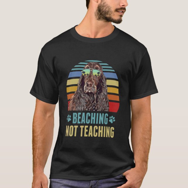 Camiseta Beaching Not Ensino Boykin Spaniel Dog Summer (Frente)