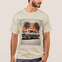 "Beachside Camaro Grey Shirt - Coastal Vintage Car