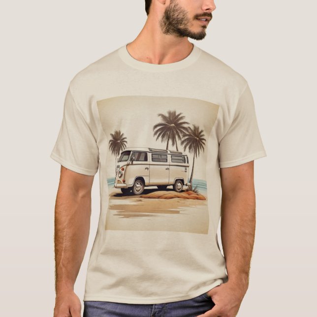 Camiseta Beachside Kombi Adventure Tee - Retro Coastal Char (Frente)