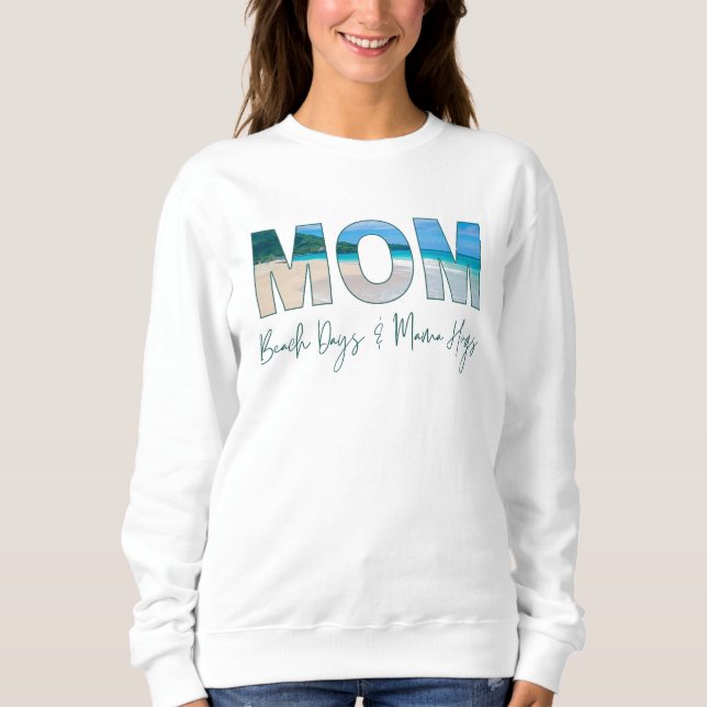 Camiseta Beachy "MOM" | Presente de dia de as mães (Frente)