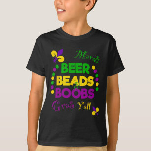 Camiseta Bead Bead Breast Engraçado Festa de Carnaval Homen