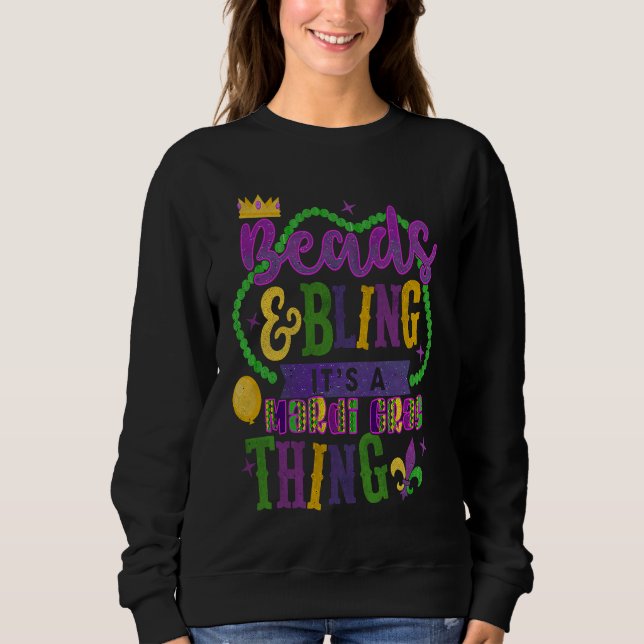 Camiseta Beads & Bling It's a Mardi Gras Thing Cool (Frente)