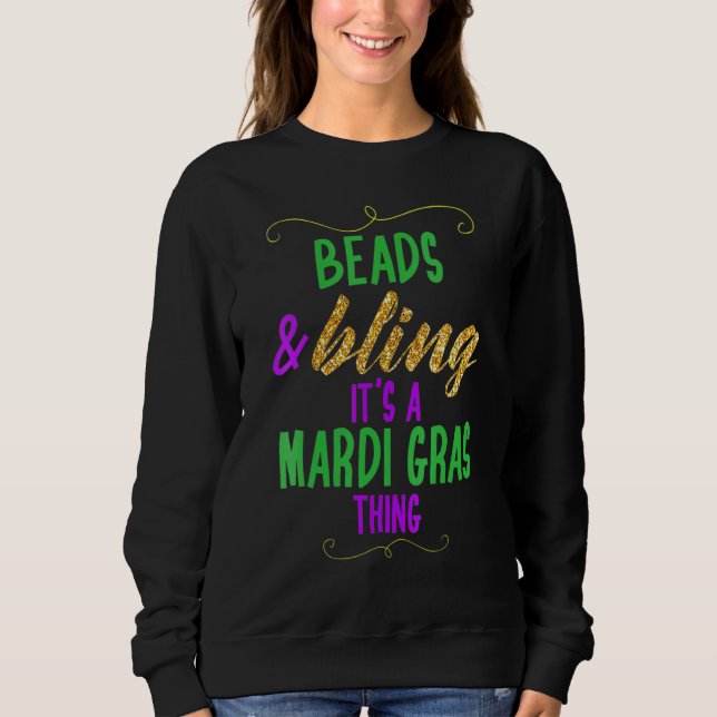 Camiseta Beads & Bling It's a Mardi Gras Thing Cool_5 (Frente)