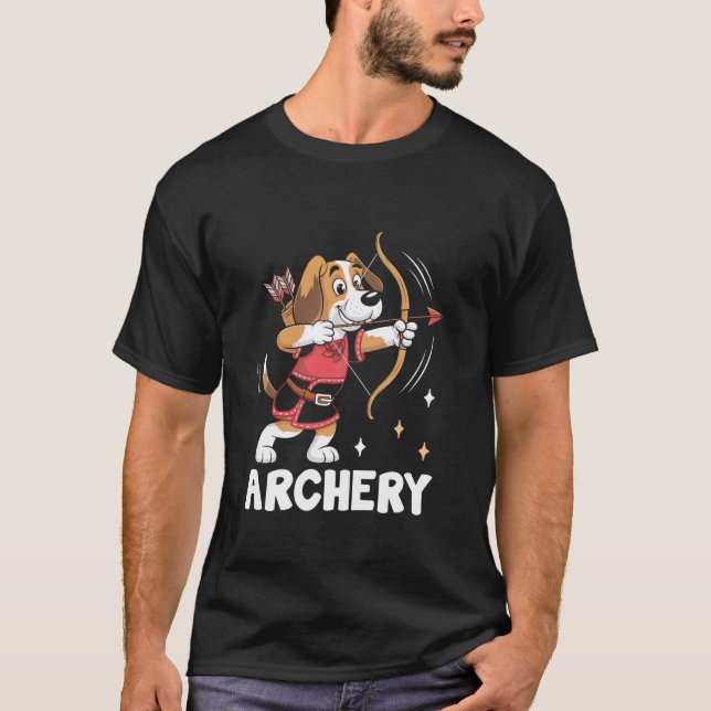 Camiseta Beagle Brincando Arco e Flecha Esportes Atleta G (Frente)