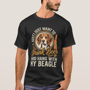 Camiseta Beagle Cachorro Bebendo Cerveja Artesanal Garrafa