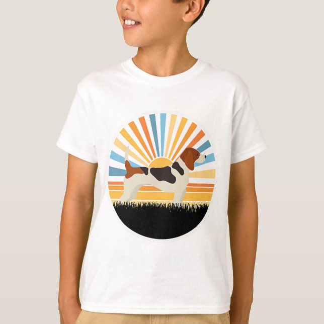 Camiseta beagle - cão mãe cão pai protetor solar (Frente)