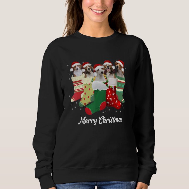 Camiseta Beagle Christmas In Socks Cute Beagle Dog Christma (Frente)