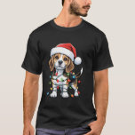 Camiseta Beagle Christmas Lights Santa Hat Garotas<br><div class="desc">Beagle Christmas Lights Santa Hat Garotas</div>