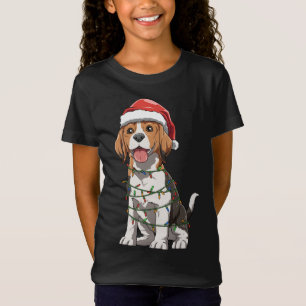 Camiseta Beagle Com Papai Noel O Natal Era Um Amor De Beagl