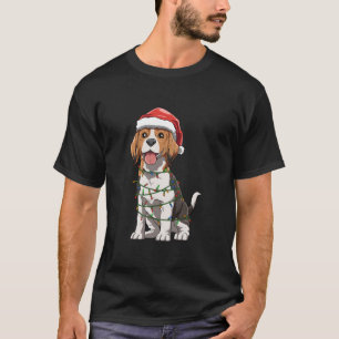 Camiseta Beagle Com Papai Noel O Natal Era Um Amor De Beagl