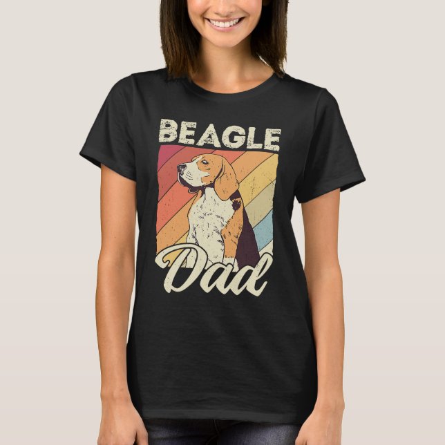 Camiseta Beagle dad dog dad daddy master dogs beagle (Frente)