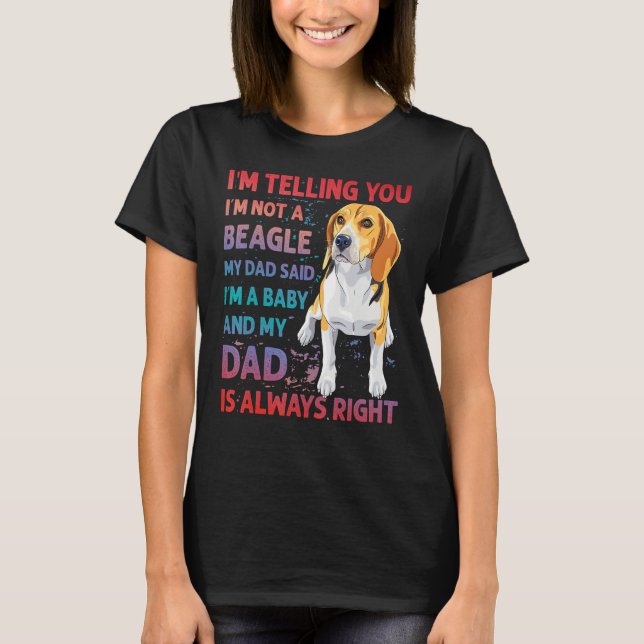 Camiseta Beagle Dad dog funny saying (Frente)