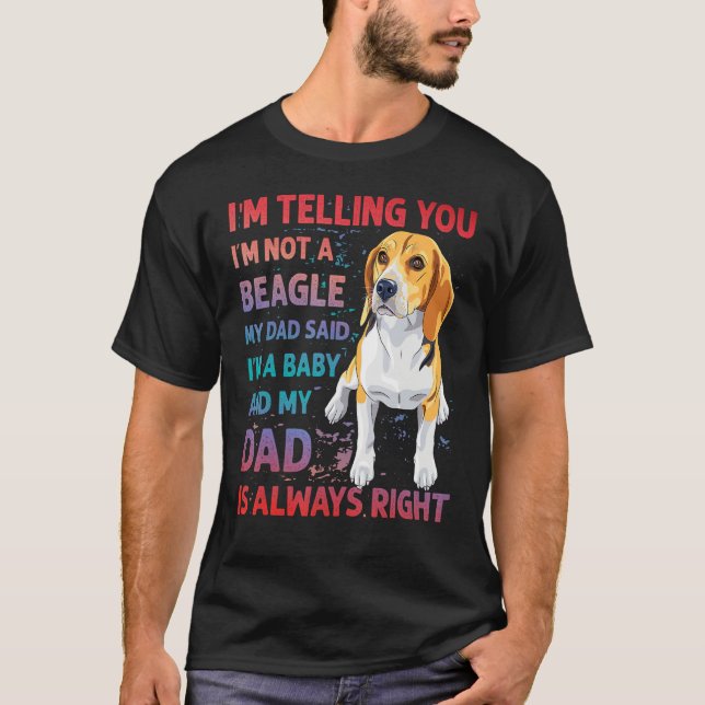 Camiseta Beagle Dad dog funny saying (Frente)