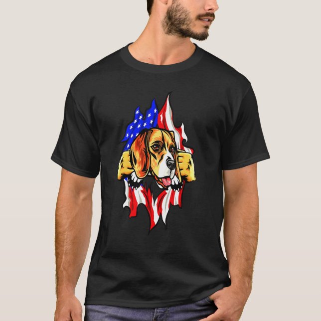Camiseta Beagle Dentro American (Frente)
