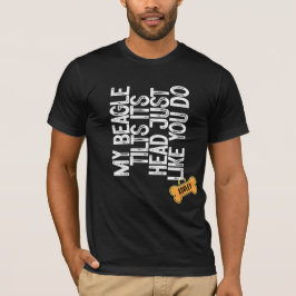 Camiseta Beagle diz cabeça como se fosse um cão