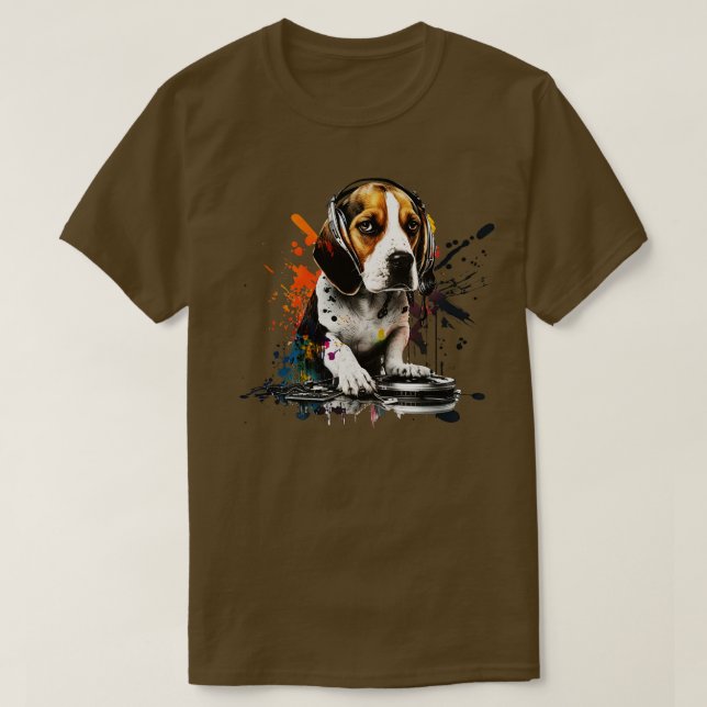 Camiseta Beagle DJ 1 (Frente do Design)