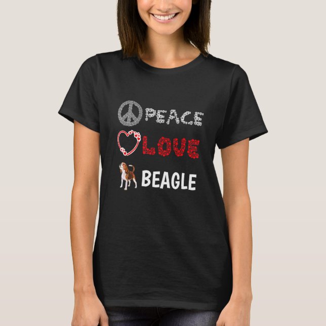 Camiseta Beagle do Amor pela Paz (Frente)