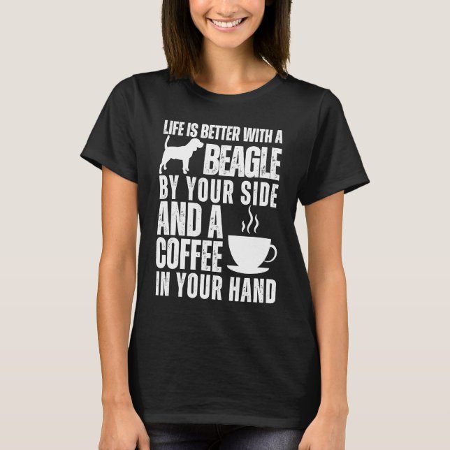 Camiseta Beagle Dog Beagles Café Beagle Mãe (Frente)
