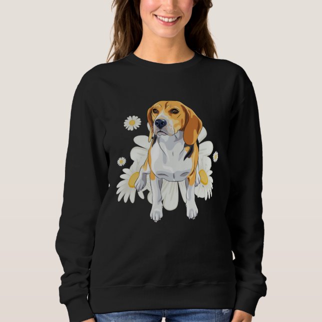 Camiseta Beagle Dog Daisy Flower Floral Beagle (Frente)