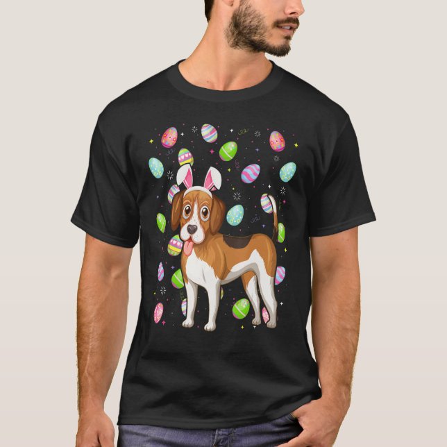 Camiseta Beagle Dog Easter Ovo Funny Beagle Páscoa Domingo (Frente)