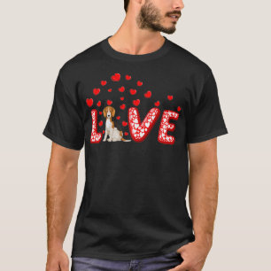 Camiseta Beagle Dog Lover Corações Engraçados Adoram Bea
