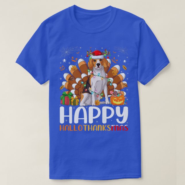 Camiseta Beagle Dog Lover Halloween Feliz Halloth (Frente do Design)