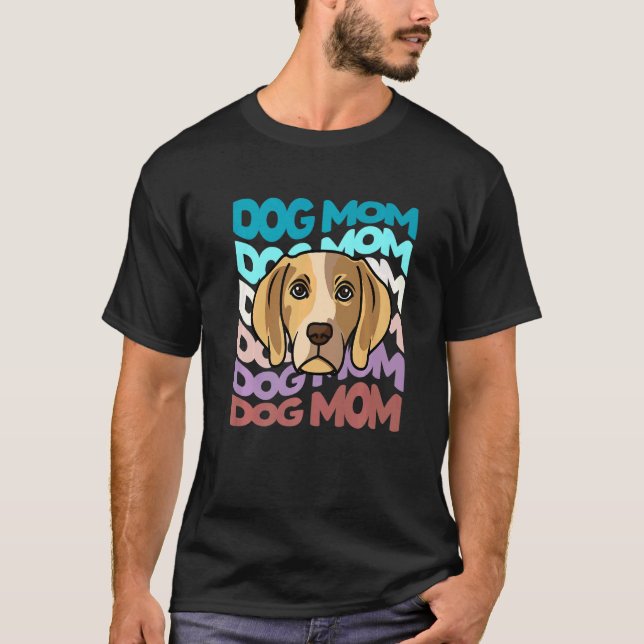 Camiseta Beagle Dog Mãe Retro Vintage Cog Mama (Frente)