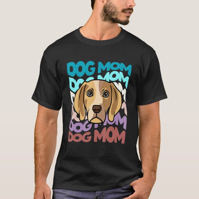Camiseta Beagle Dog Mãe Retro Vintage Cog Mama (Frente)
