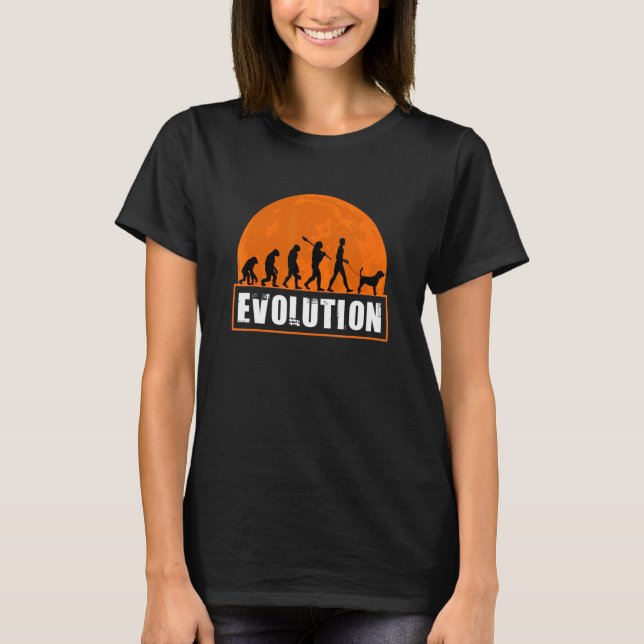 Camiseta Beagle Dog Pai Evolução Humana (Frente)