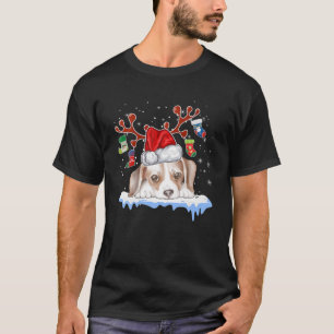 Camiseta Beagle Dog Santa Hat Família de Pijamas de Natal