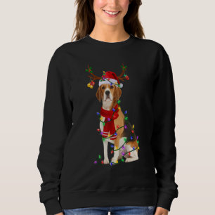 Camiseta Beagle Dog Tree Christmas Lights Xmas Pajama 1