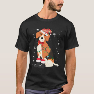 Camiseta Beagle Dog Tree Xmas Mamãe Pai Presente Para O Nat