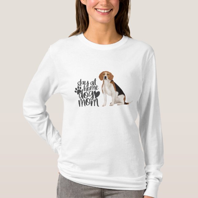Camiseta Beagle - Fique Em Casa Cachorro Mãe (Frente)