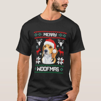 Camiseta Beagle For Merry Woofmas Ugly