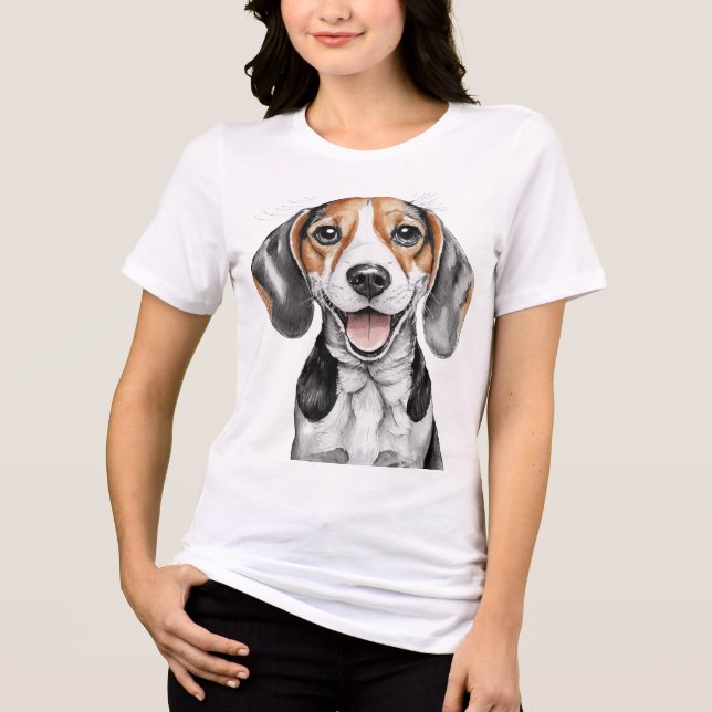 Camiseta Beagle Happy Face dog (Frente)