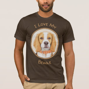 Camiseta Beagle Hound Dog Painting Original Animal Art