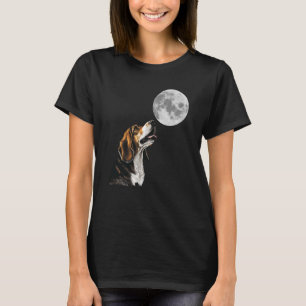 Camiseta Beagle Howling na Lua Beagle Mãe