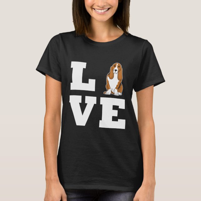 Camiseta Beagle I Love Basset Hound (Frente)