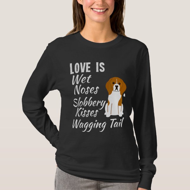 Camiseta Beagle I Love My Dog Design (Frente)